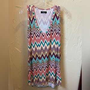 Colorful Chevron Summer Dress